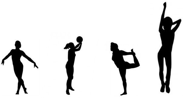 Foto: verschiedene Übungen zum Thema Osteoporosegymnastik